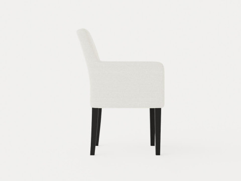Como dining chair with armrests black Model 3D