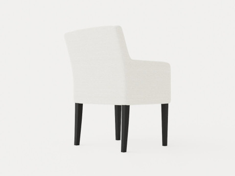 Como dining chair with armrests black Model 3D
