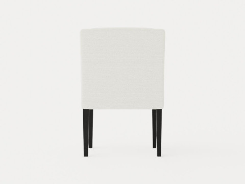 Como dining chair with armrests black Model 3D