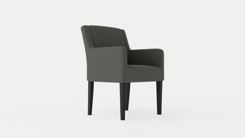 Como dining chair with armrests black Modelo 3D .c4d .max .obj .3ds .fbx .stl .blend