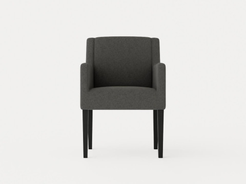 Como dining chair with armrests black Modelo 3D