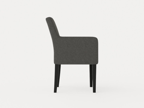 Como dining chair with armrests black Modelo 3D