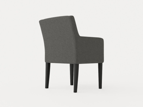 Como dining chair with armrests black Modelo 3D