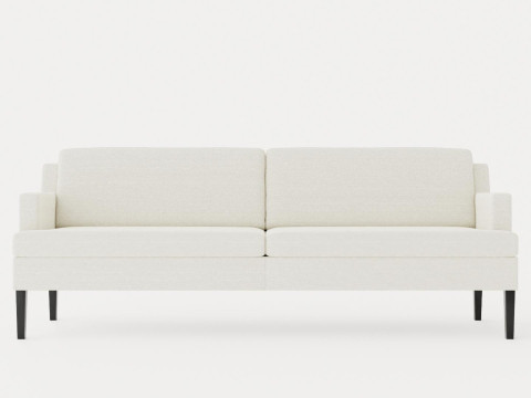 Madison dining sofa black 3D Model