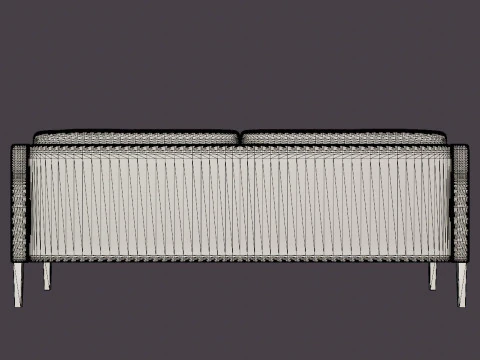 Divano da pranzo Madison nero Modello 3D