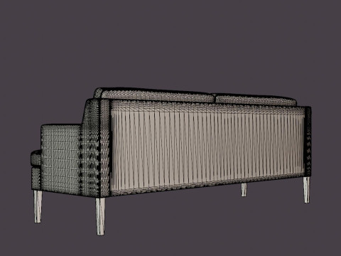 Madison dining sofa black Modello 3D