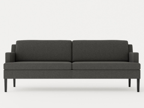 Madison dining sofa black 3D Модель