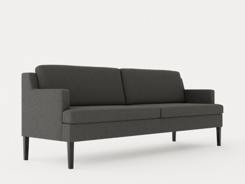Madison dining sofa black 3D Модель