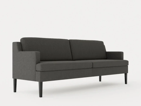 Madison dining sofa black 3D Model