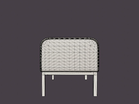 Tribeca Bench 3D Модель