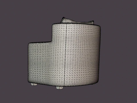 Poltroncina Lenox Modello 3D