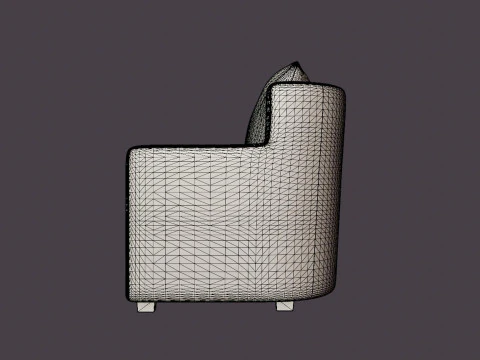 Poltroncina Lenox Modello 3D