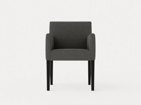 Madison dining chair with armrests black 3D Model