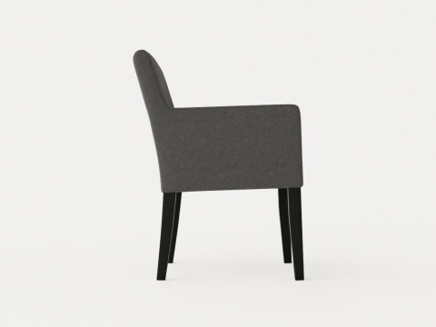 Madison dining chair with armrests black 3D Модель