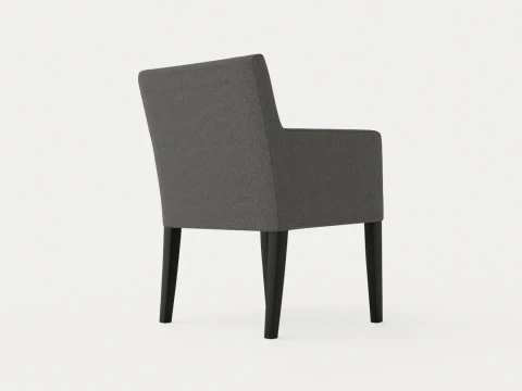 Madison dining chair with armrests black 3D Model
