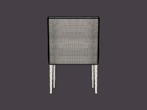 Madison dining chair with armrests black 3D Модель