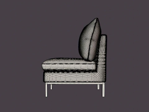 Tribeca armchair 3D Model