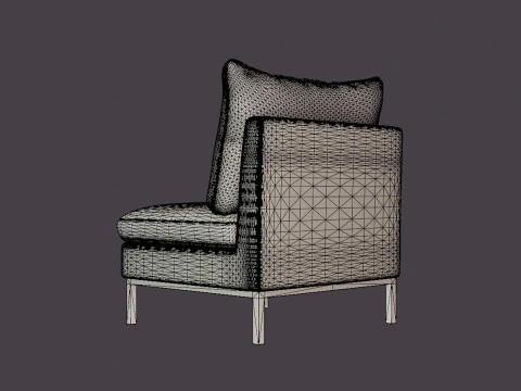 Tribeca armchair 3D Model