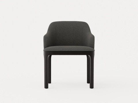 Broadway dining chair with armrests black 3Dモデル