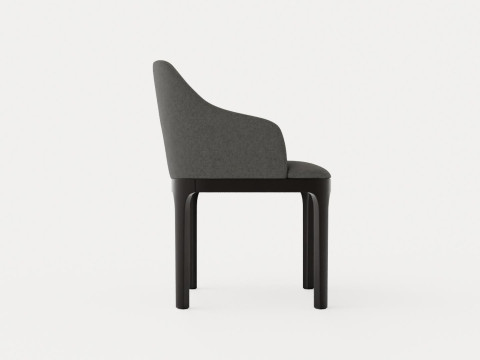 Broadway dining chair with armrests black 3Dモデル