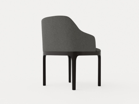 Broadway dining chair with armrests black 3Dモデル
