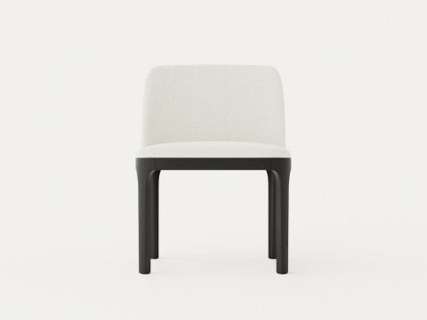 Broadway dining chair with armrests black 3D Model