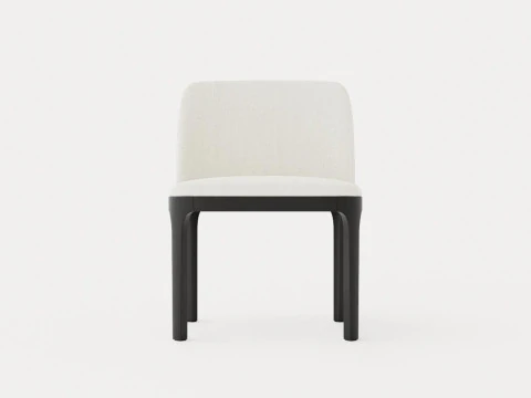 Broadway dining chair with armrests black 3D Model