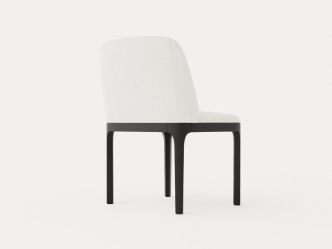 Broadway dining chair with armrests black 3D Model