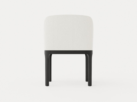 Broadway dining chair with armrests black 3D Model