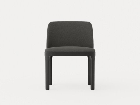Broadway dining chair with armrests black 3D Модель
