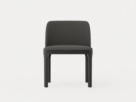 Broadway dining chair with armrests black 3D Model