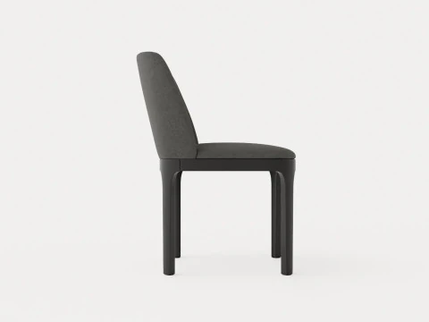 Broadway dining chair with armrests black 3D Model