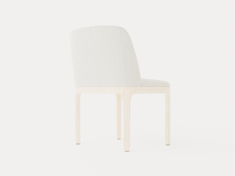 Broadway dining chair with armrests white oiled 3D मॉडल