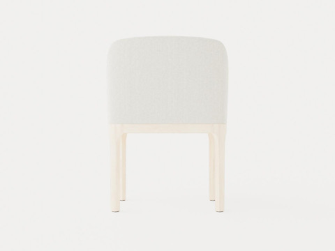 Broadway dining chair with armrests white oiled 3D मॉडल