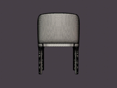 Broadway dining chair with armrests white oiled 3D मॉडल