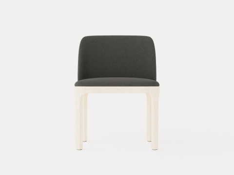 Broadway dining chair with armrests white oiled 3D 모델