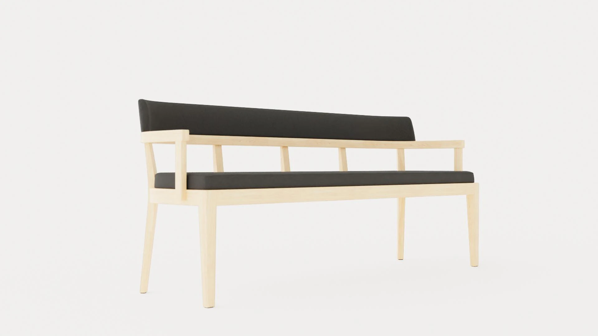 North dining sofa white oiled 3D Model .c4d .max .obj .3ds .fbx .stl .blend 