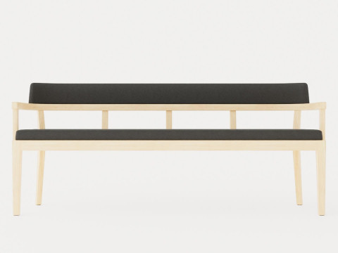 North dining sofa white oiled 3D 모델