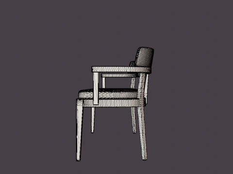 North dining sofa white oiled 3D Model