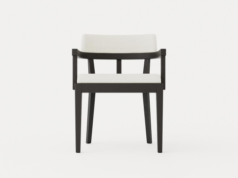 North dining chair black ash Modello 3D