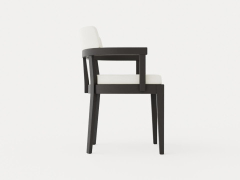North dining chair black ash Modello 3D