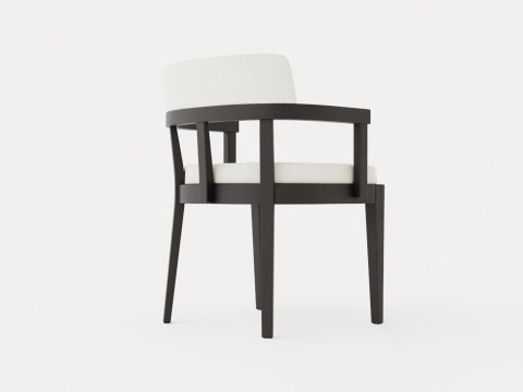 North dining chair black ash Modello 3D