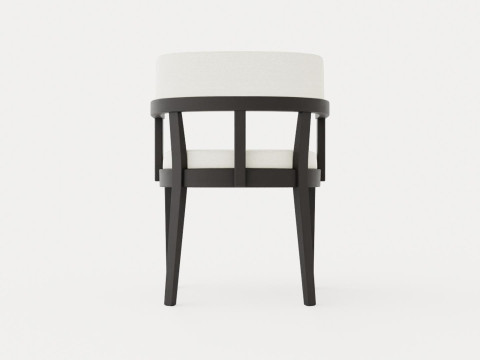 North dining chair black ash Modello 3D
