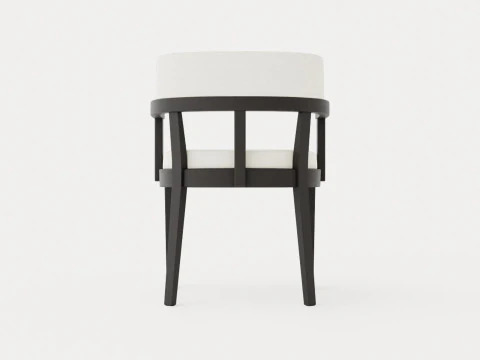 North dining chair black ash 3D Model