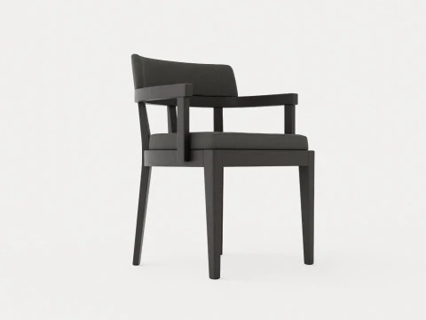 Cadeira de jantar norte cinza preto Modelo 3D