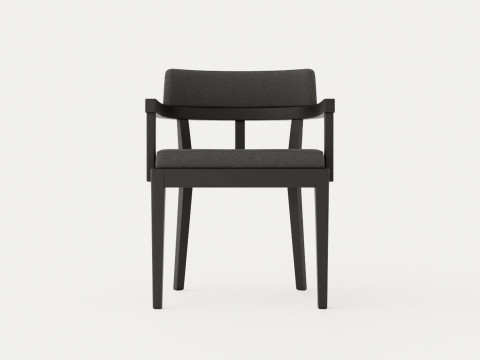 North dining chair black ash 3Dモデル