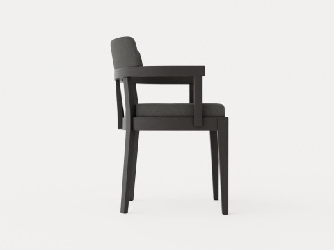 North dining chair black ash 3Dモデル