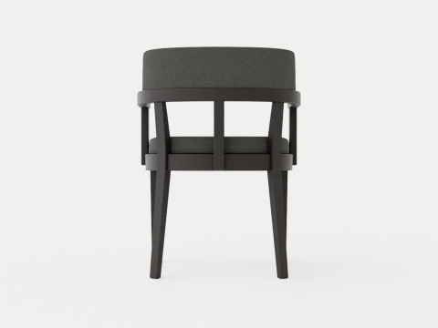 North dining chair black ash 3Dモデル