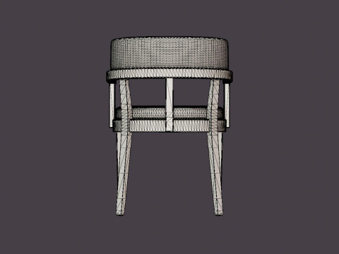 North dining chair white oiled oak 3D Модель