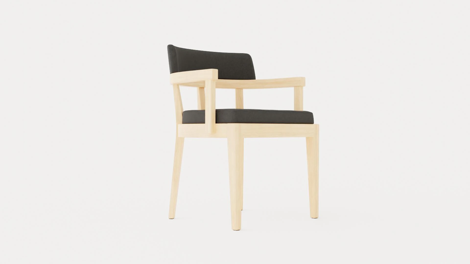 North dining chair white oiled oak 3D Model .c4d .max .obj .3ds .fbx .stl .blend 